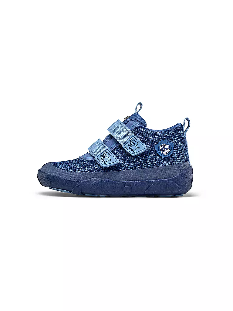 AFFENZAHN | Kinder Barfußschuhe - Übergangsschuhe KNIT HAPPY Elefant | dunkelblau