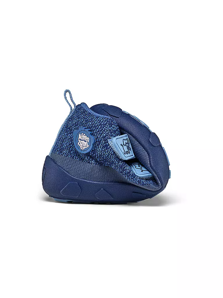 AFFENZAHN | Kinder Barfußschuhe - Übergangsschuhe KNIT HAPPY Elefant | dunkelblau