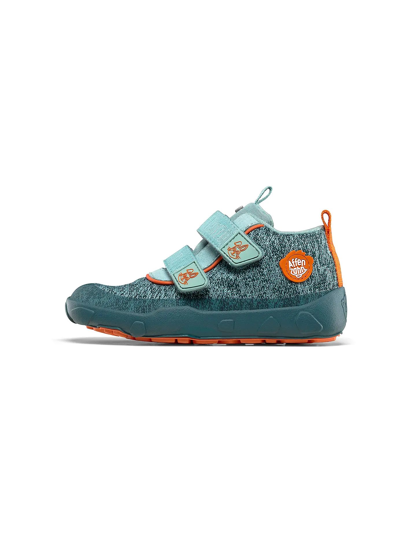 AFFENZAHN | Kinder Barfußschuhe - Übergangsschuhe KNIT HAPPY Panther | hellgrün