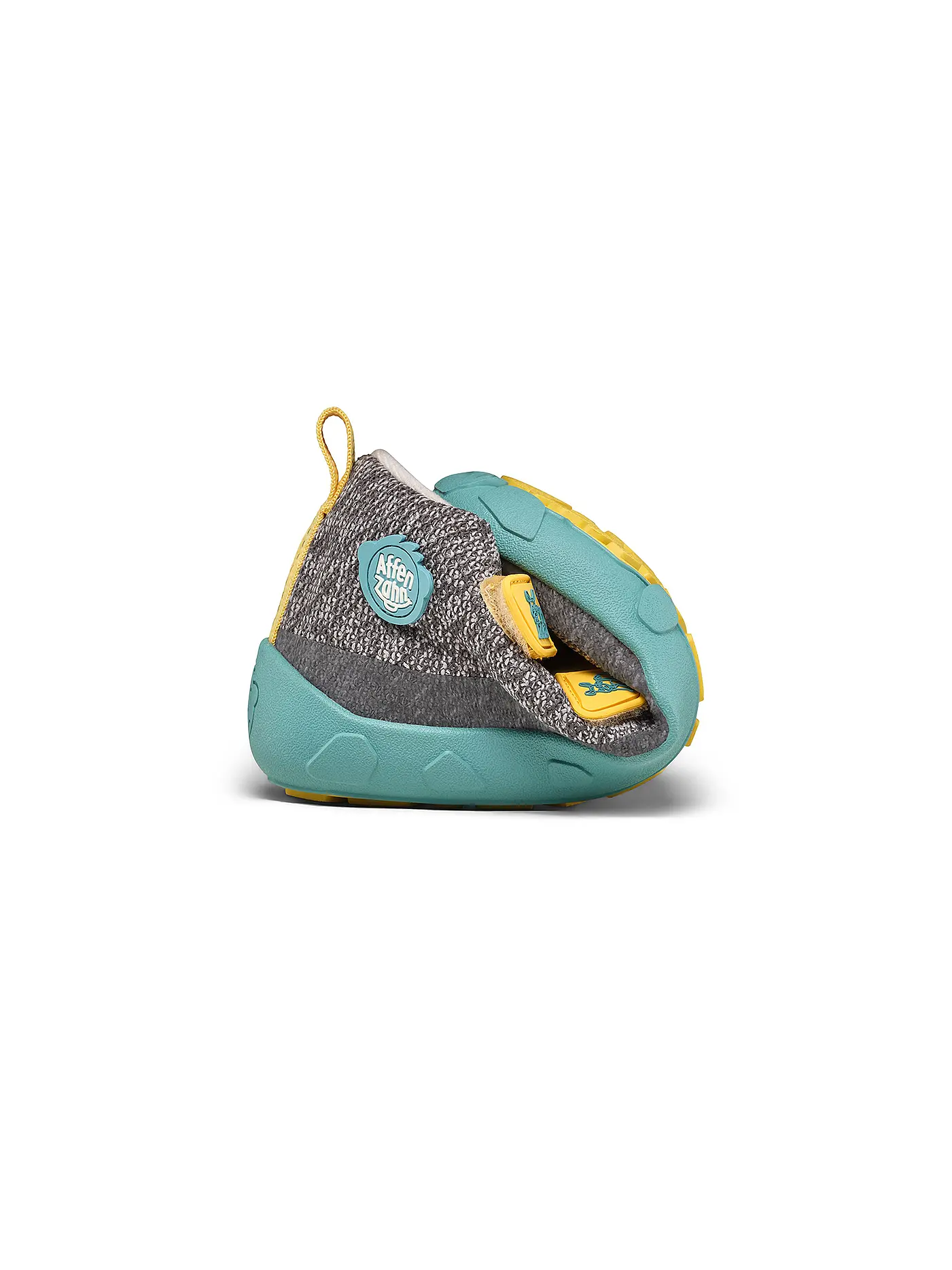 AFFENZAHN | Kinder Barfußschuhe - Übergangsschuhe KNIT HAPPY Nashorn | petrol