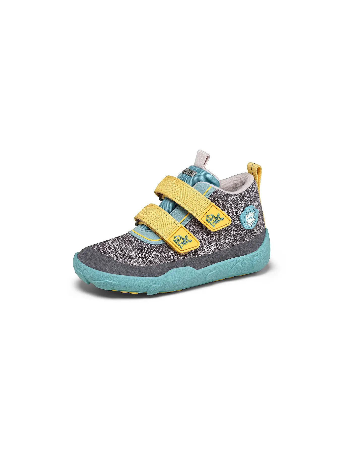 AFFENZAHN | Kinder Barfußschuhe - Übergangsschuhe KNIT HAPPY Nashorn | petrol