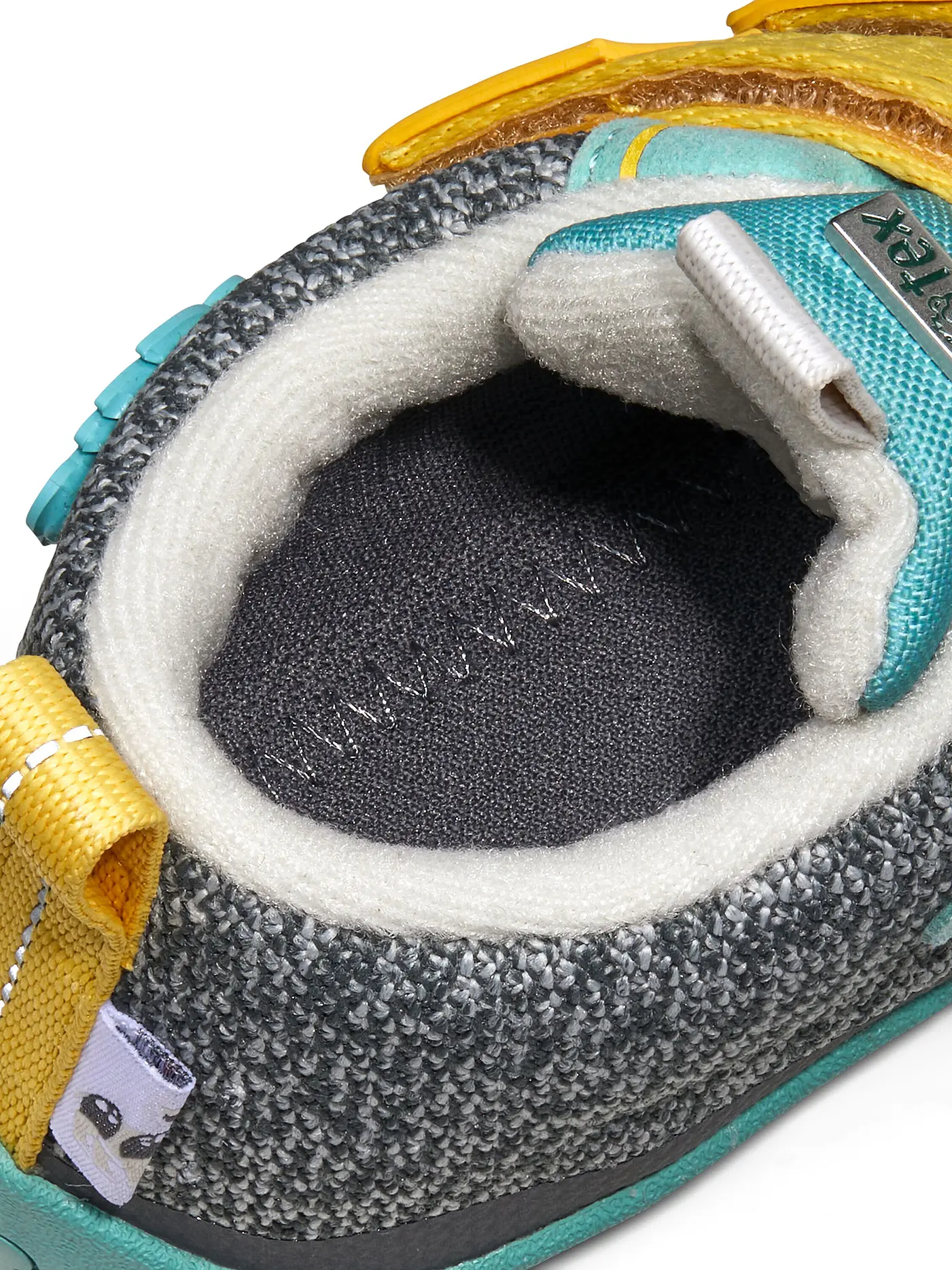 AFFENZAHN | Kinder Barfußschuhe - Übergangsschuhe KNIT HAPPY Nashorn | petrol
