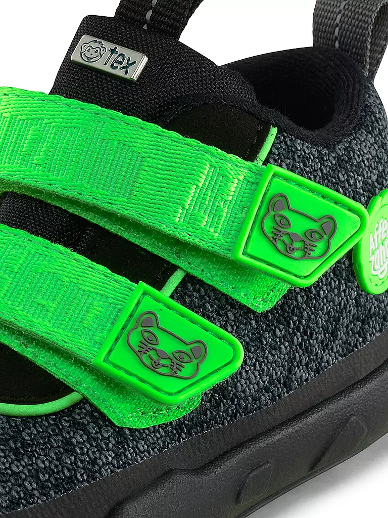 AFFENZAHN | Kinder Barfußschuhe - Übergangsschuhe KNIT HAPPY Panther | schwarz
