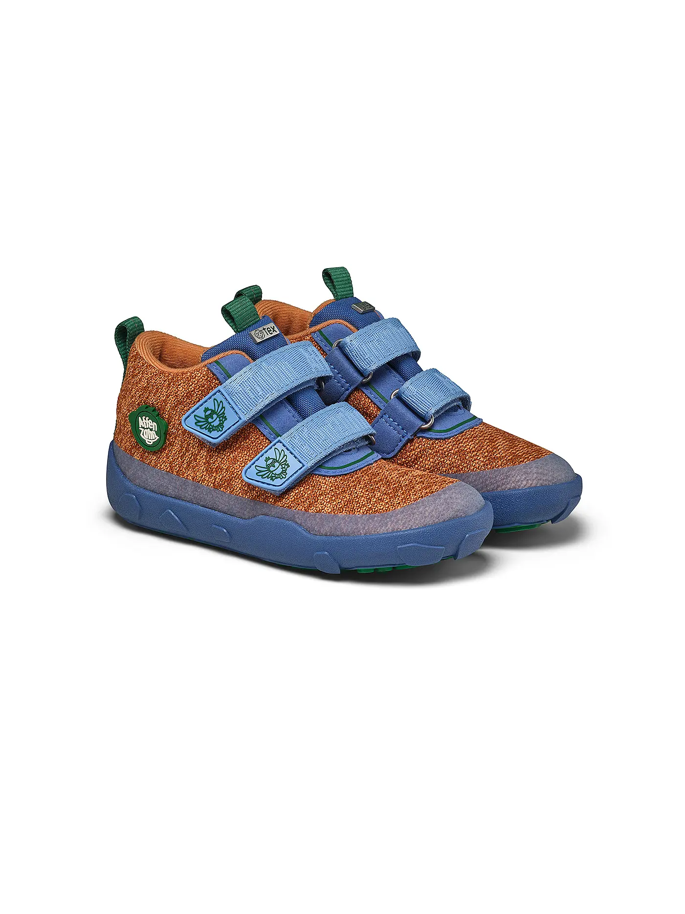 AFFENZAHN | Kinder Barfußschuhe - Übergangsschuhe KNIT HAPPY Panther | braun