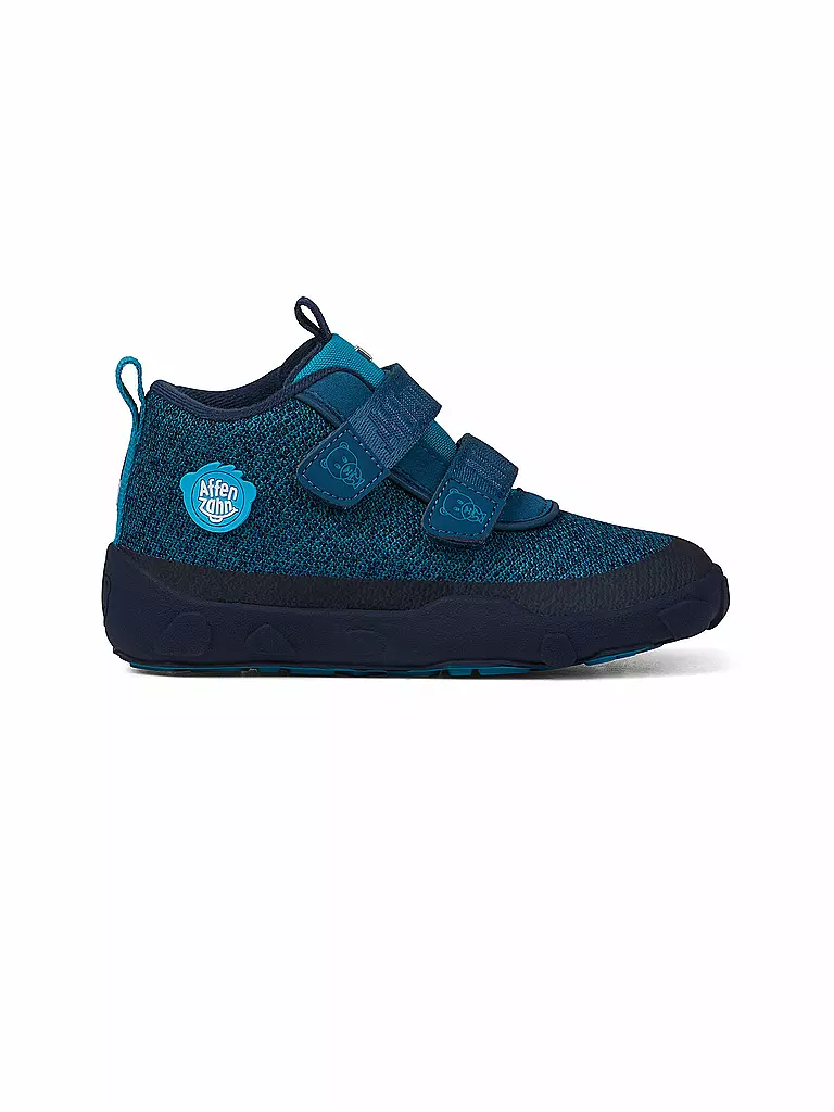 AFFENZAHN | Kinder Barfußschuhe - Boots Bär Lowboot Happy Smile | blau