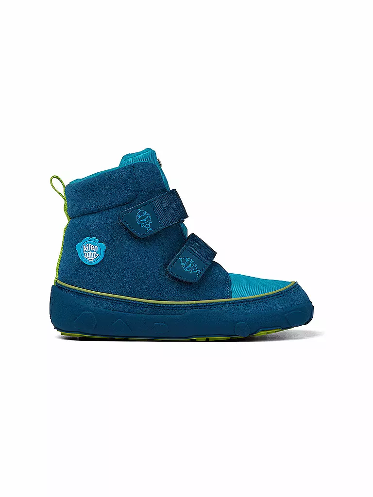 AFFENZAHN | Kinder Barfußschuhe - Boots Hai Jump Midboot  | blau