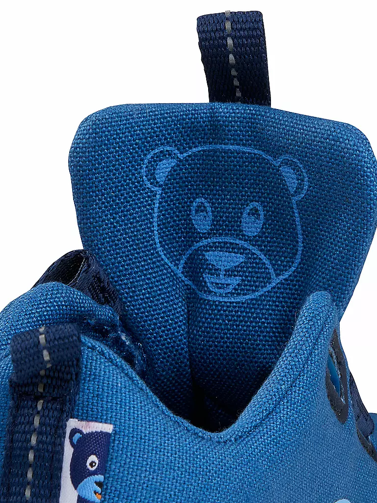 AFFENZAHN | Kinder Barfußschuhe Cotton Lucky BÄR | blau