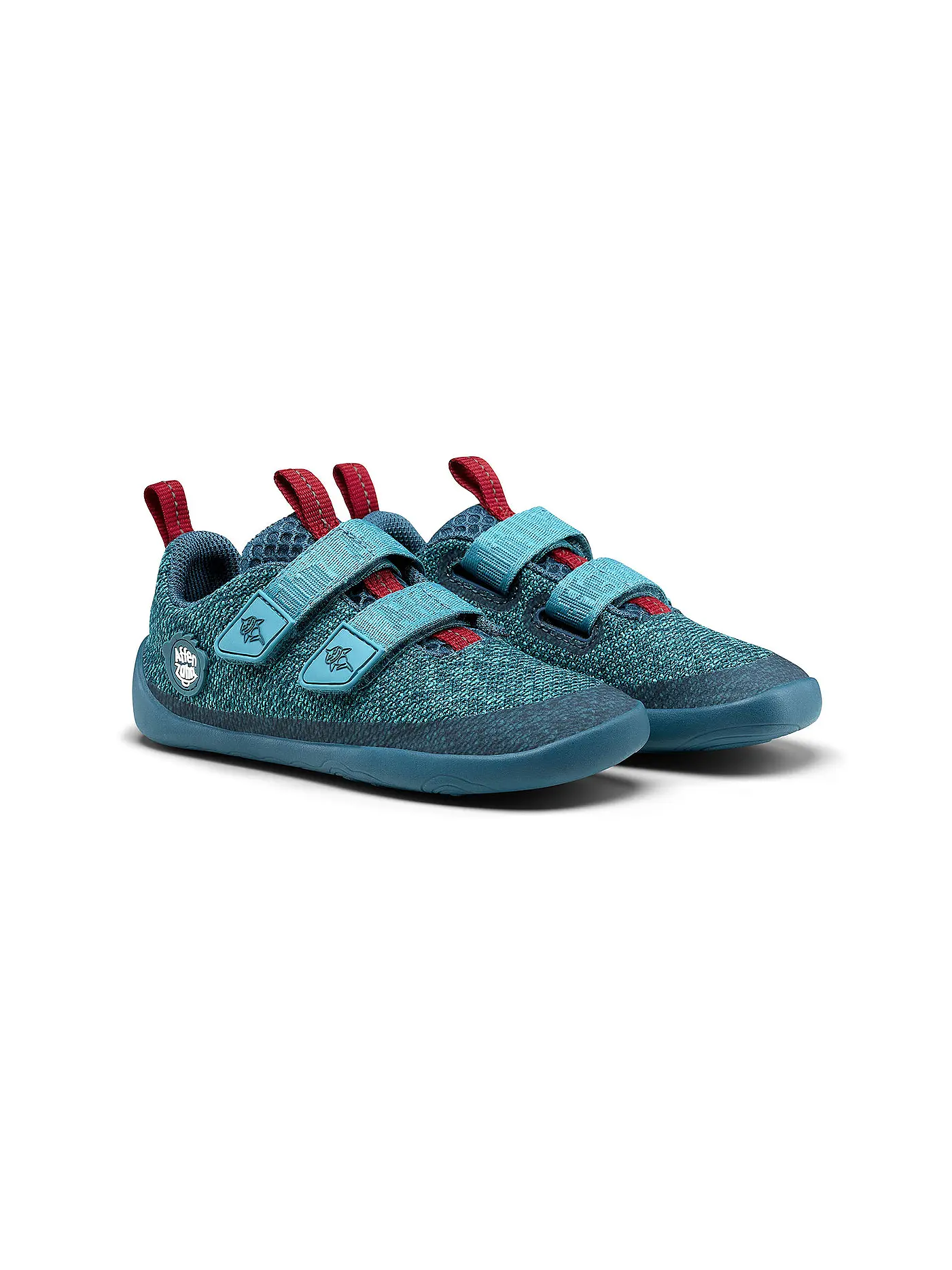 AFFENZAHN | Kinder Barfußschuhe KNIT HAPPY Hai | blau