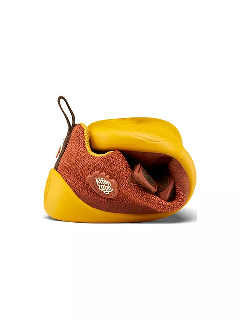 AFFENZAHN | Kinder Barfußschuhe KNIT HAPPY Löwe | braun