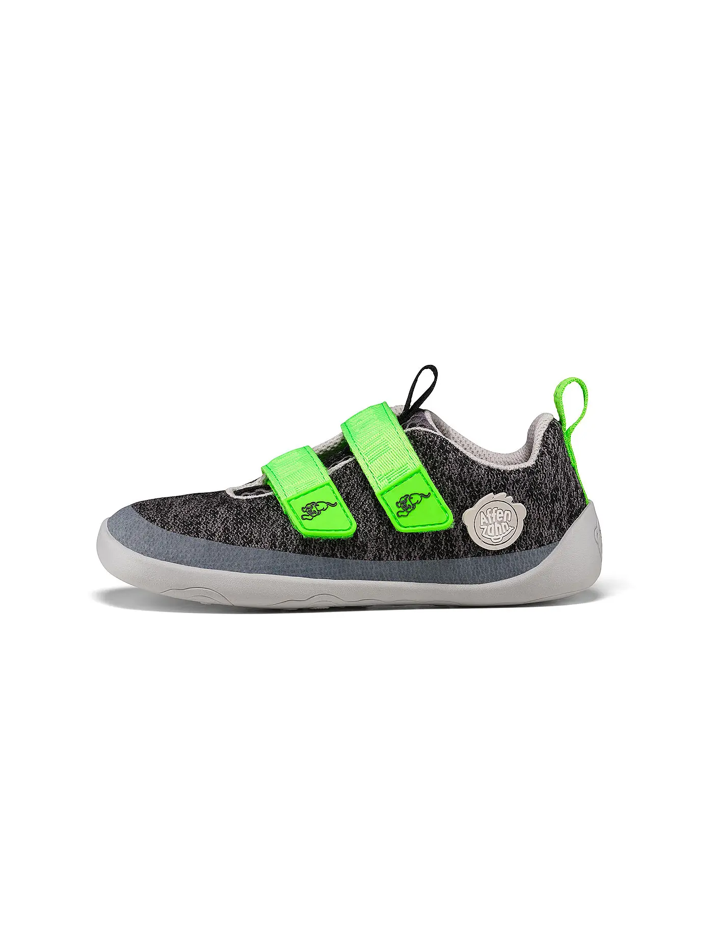 AFFENZAHN | Kinder Barfußschuhe KNIT HAPPY Panther | grau