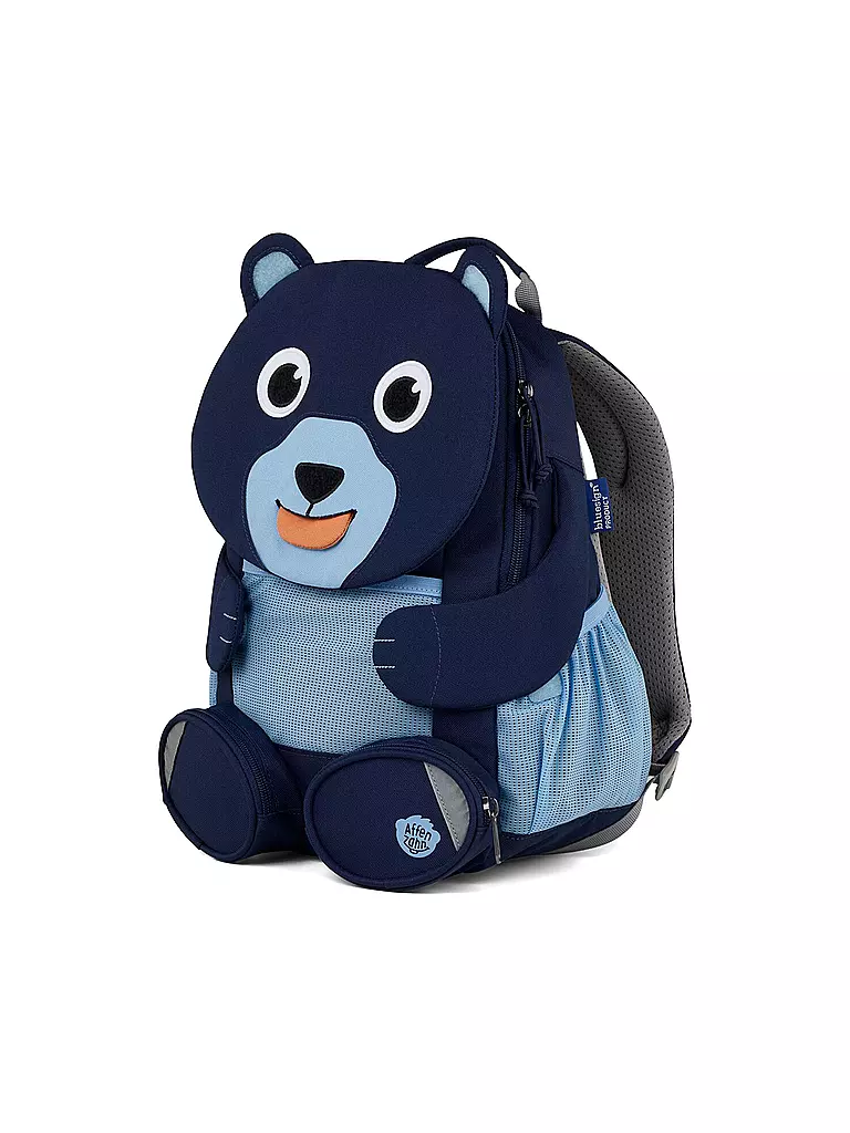 AFFENZAHN | Kinder Rucksack Große Freunde - Bär | dunkelblau