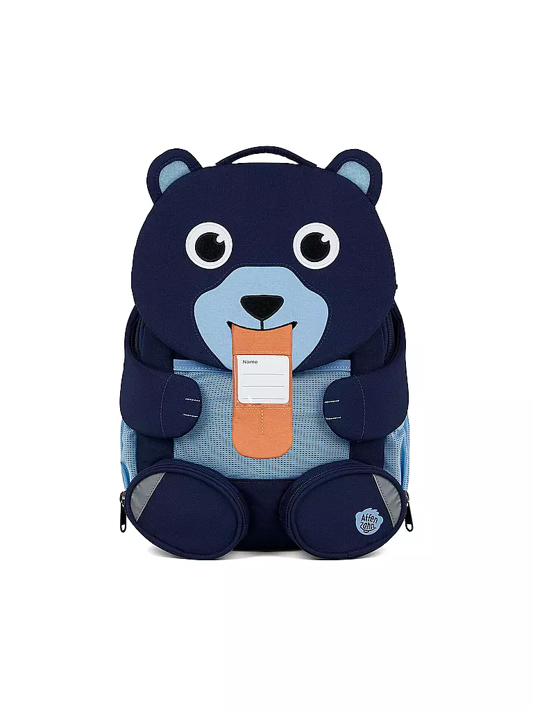 AFFENZAHN | Kinder Rucksack Große Freunde - Bär | dunkelblau