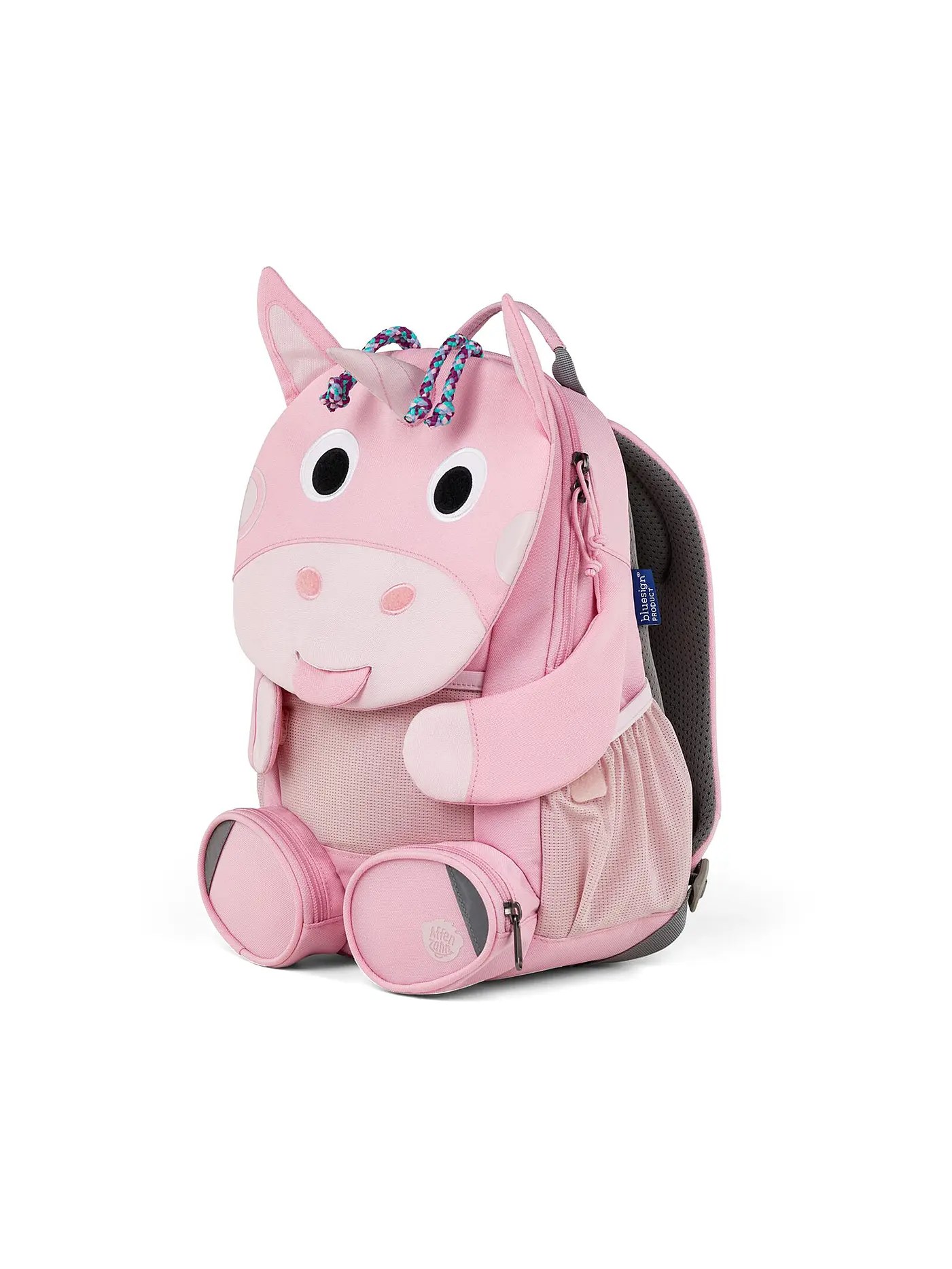 AFFENZAHN | Kinder Rucksack Große Freunde - Einhorn | rosa