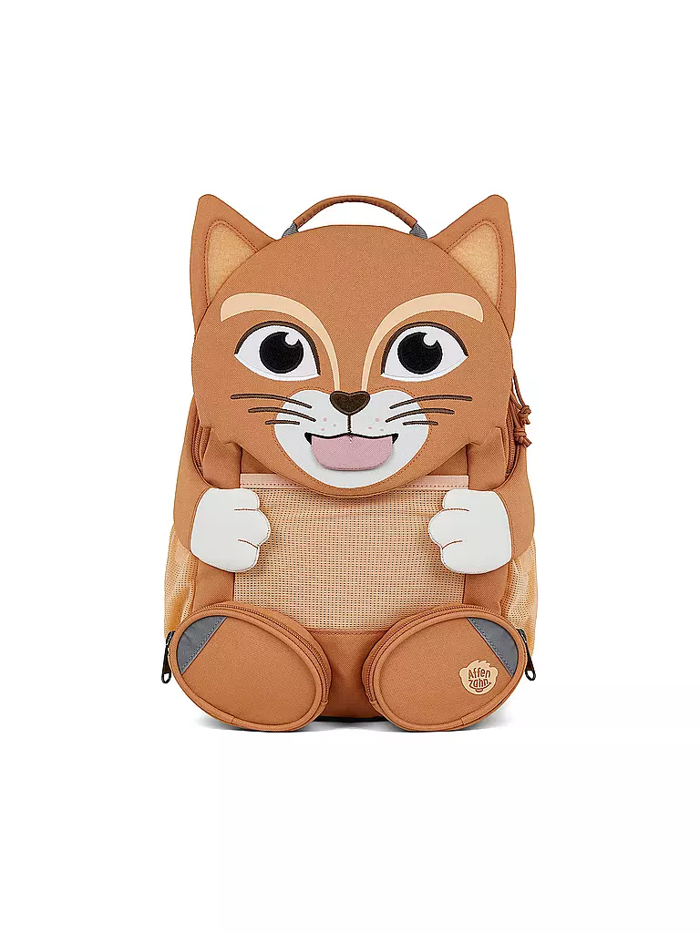 AFFENZAHN | Kinder Rucksack Große Freunde - Katze | braun
