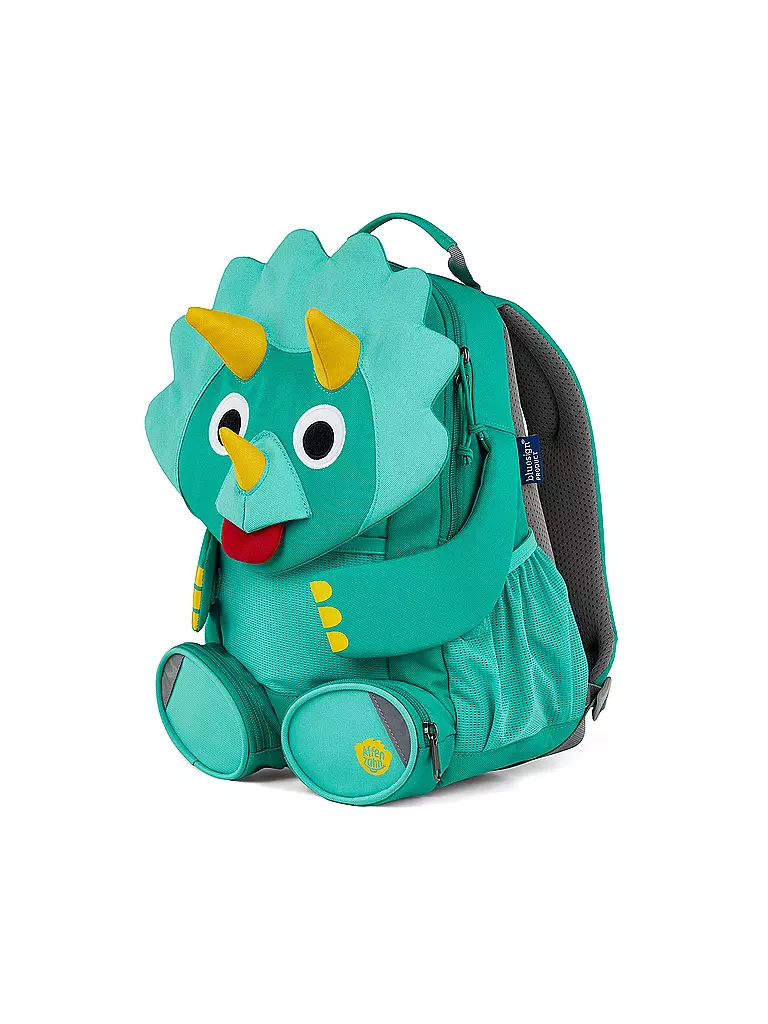 AFFENZAHN | Kinder Rucksack Großer Freund -  Dinosaurier | türkis