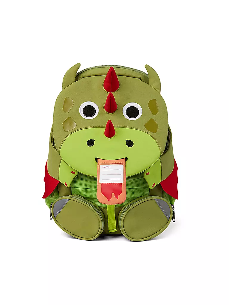 AFFENZAHN | Kinder Rucksack Großer Freund - Drache | grün