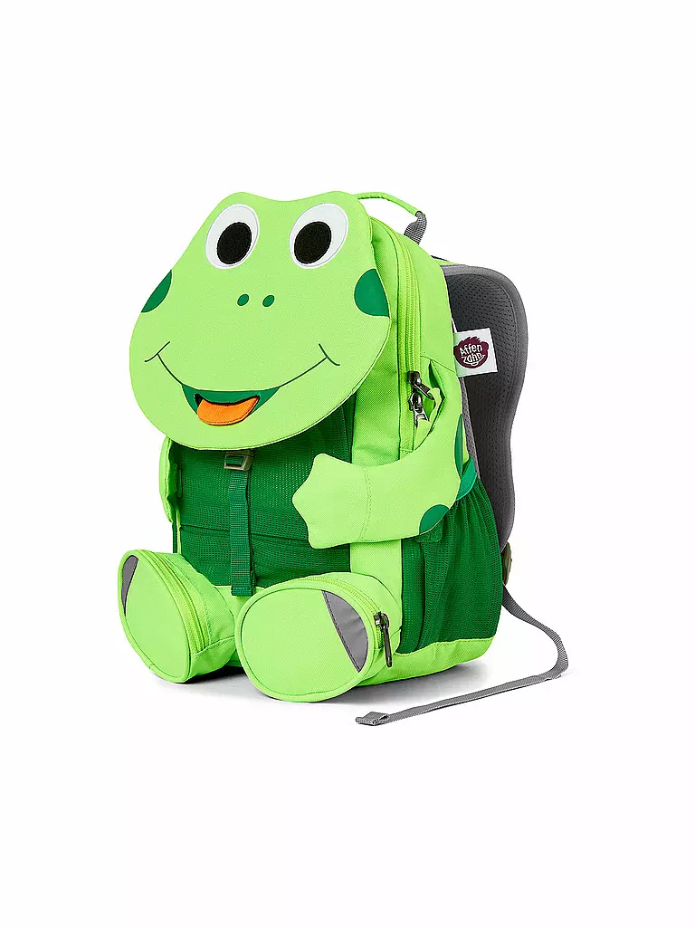 AFFENZAHN | Kinder Rucksack Großer Freund - Frosch | grün