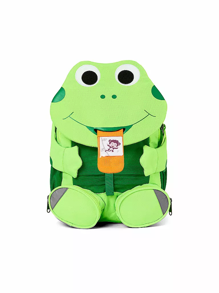 AFFENZAHN | Kinder Rucksack Großer Freund - Frosch | grün