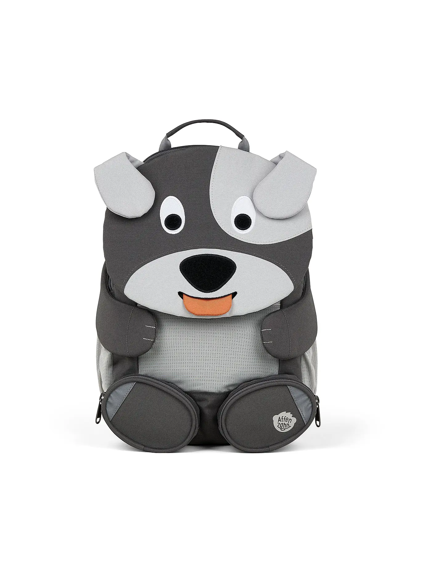 AFFENZAHN | Kinder Rucksack Großer Freund - Hund | grau