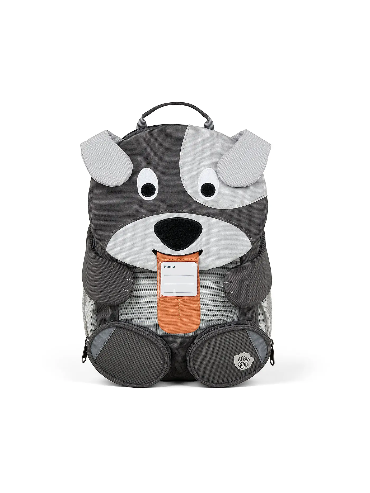 AFFENZAHN | Kinder Rucksack Großer Freund - Hund | grau