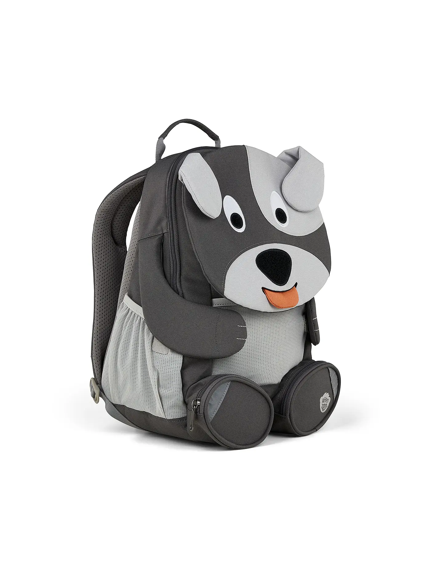 AFFENZAHN | Kinder Rucksack Großer Freund - Hund | grau