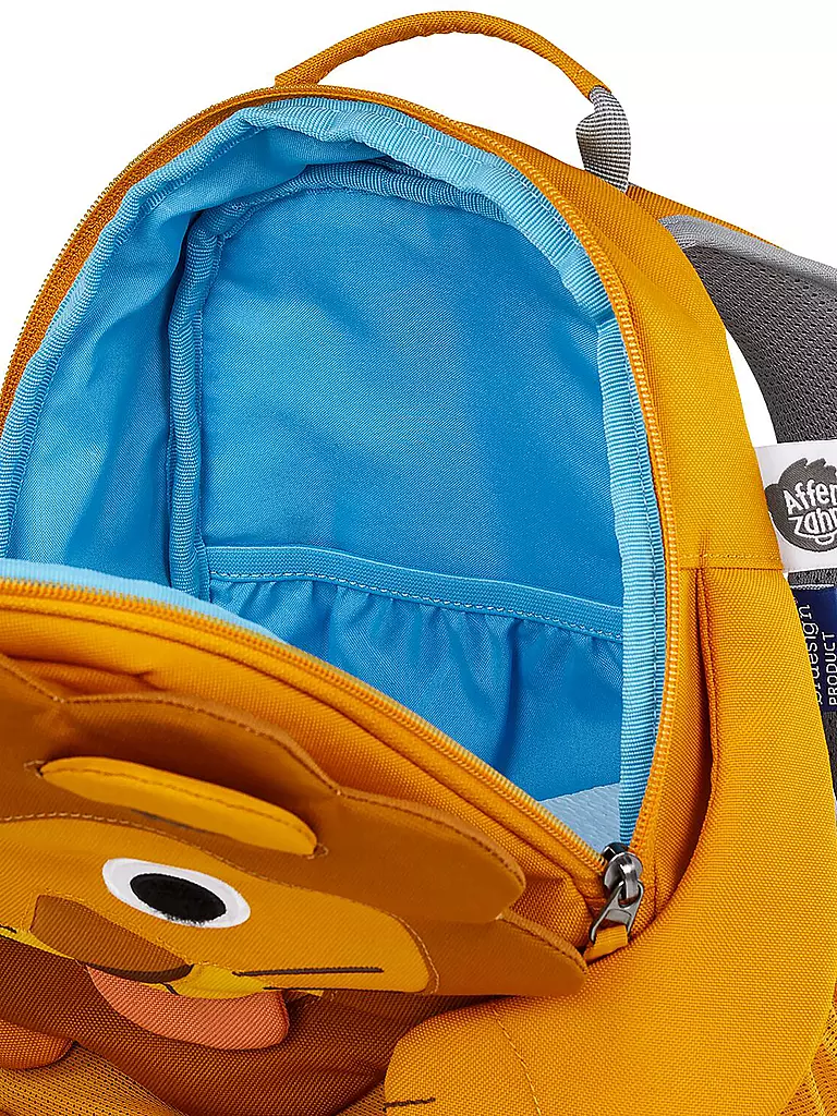 AFFENZAHN | Kinder Rucksack Großer Freund - Löwe | blau