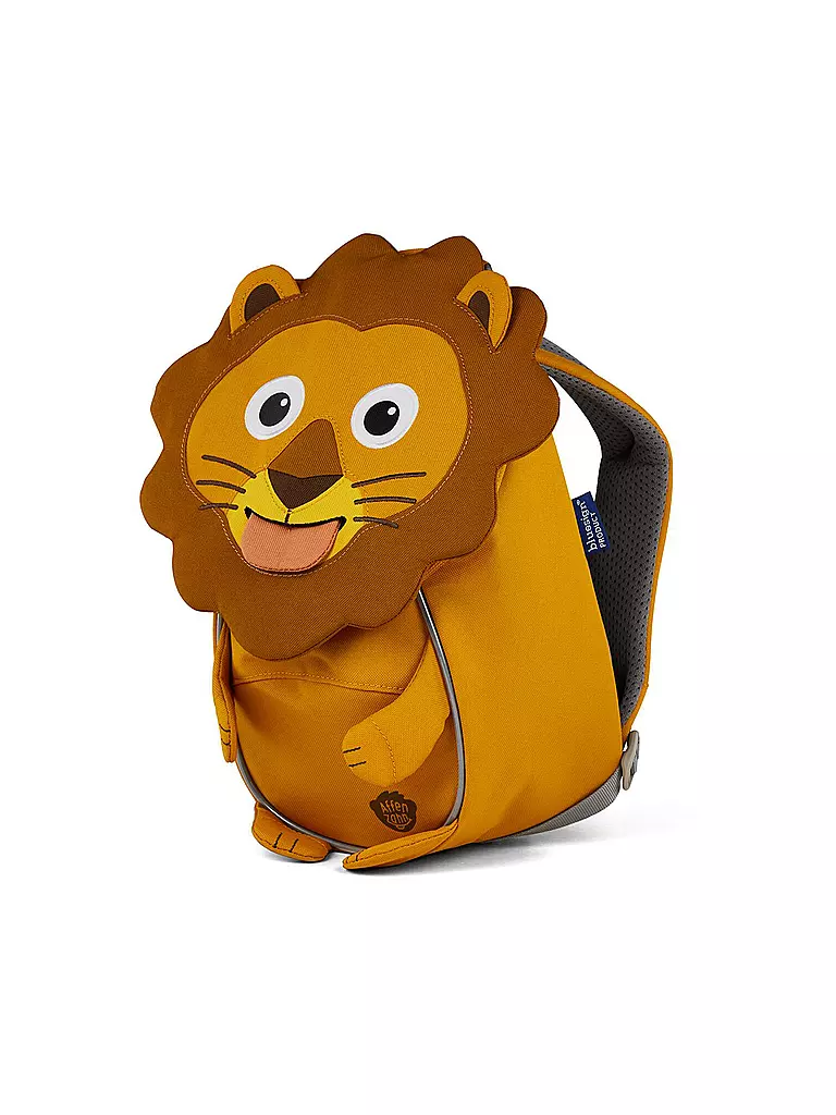 AFFENZAHN | Kinder Rucksack Kleine Freunde - Löwe | orange