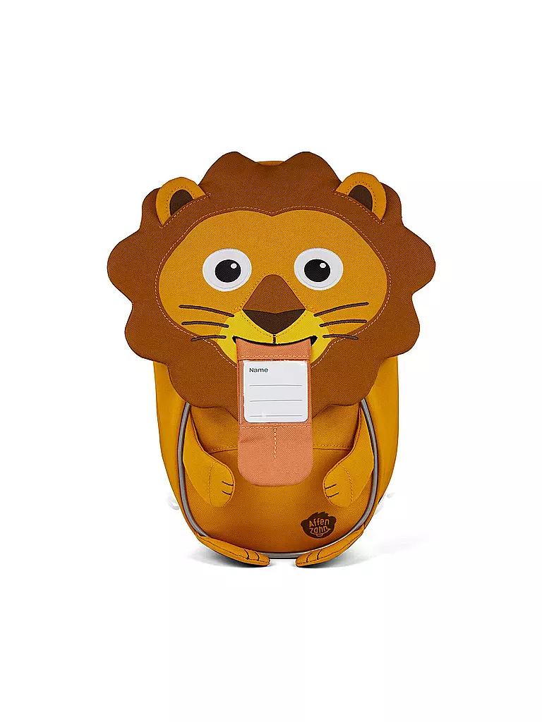 AFFENZAHN | Kinder Rucksack Kleine Freunde - Löwe | orange