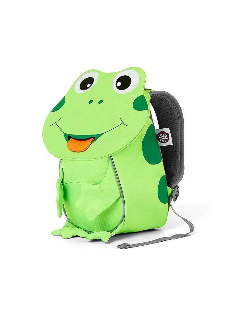 AFFENZAHN | Kinder Rucksack Kleine Freunde Neon - Frosch | grün