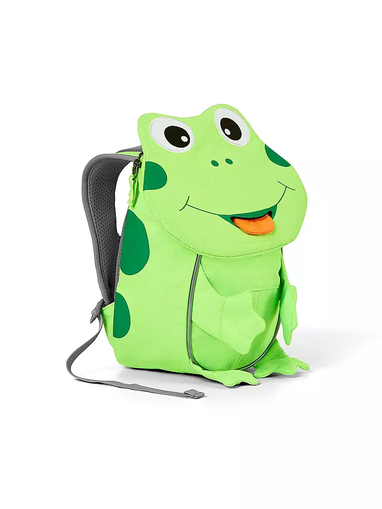 AFFENZAHN | Kinder Rucksack Kleine Freunde Neon - Frosch | grün