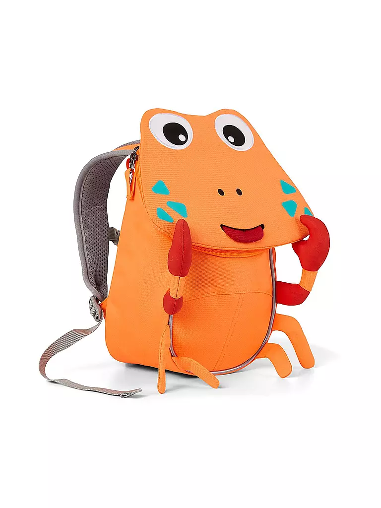 AFFENZAHN | Kinder Rucksack Kleine Freunde Neon - Krabbe | orange