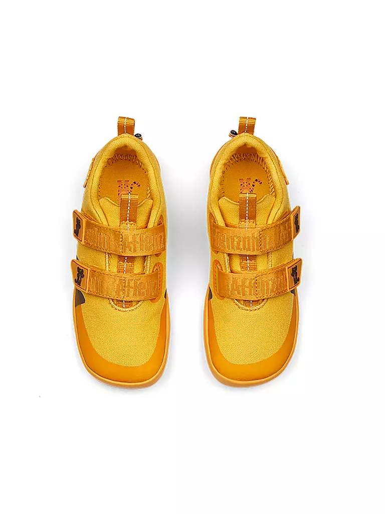 AFFENZAHN | Kinder Sneaker Barfußschuh COTTON LUCKY Tiger | hellblau