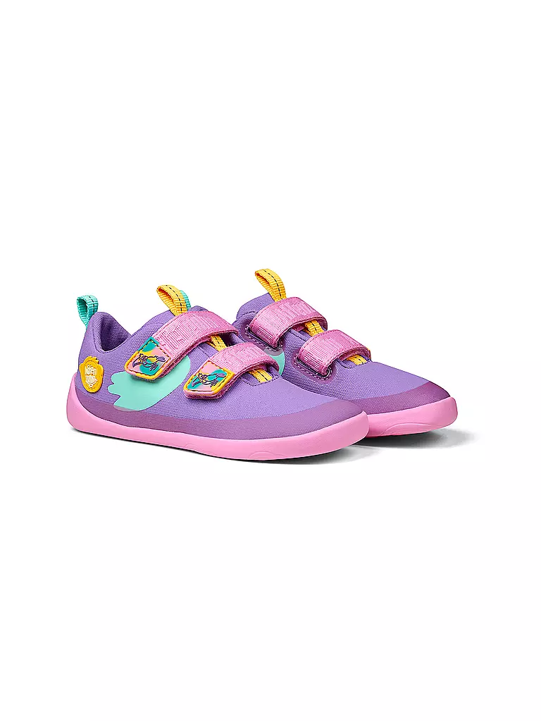 AFFENZAHN | Kinder Sneaker Barfußschuhe  COTTON LUCKY  Kreativ Tukan | beere