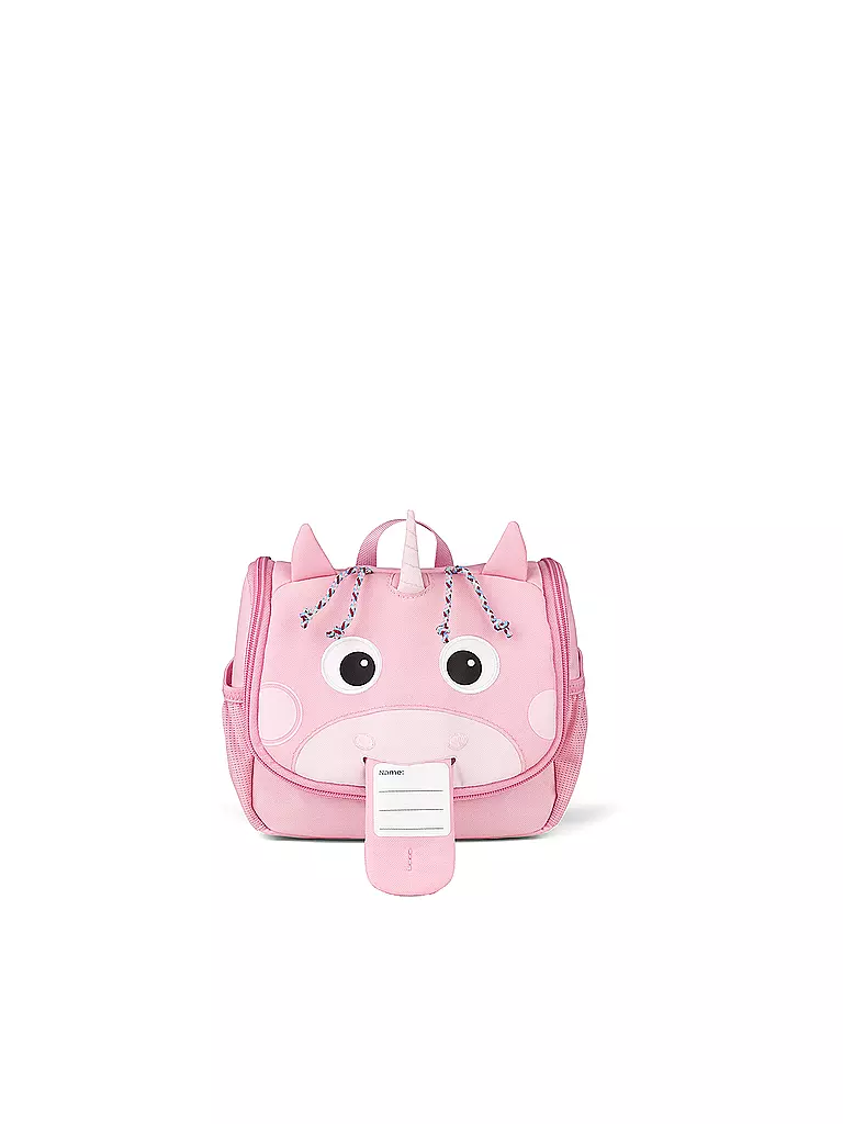 AFFENZAHN | Kinder Toilettetasche Einhorn | rosa
