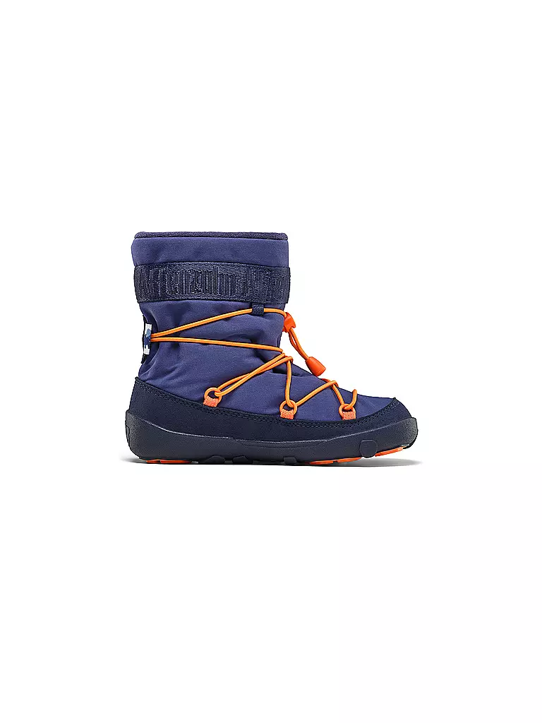 AFFENZAHN | Kinder Winterstiefel  VEGAN SNOWY Elefant | dunkelblau