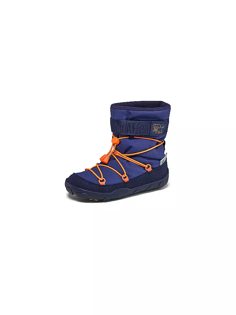 AFFENZAHN | Kinder Winterstiefel  VEGAN SNOWY Elefant | dunkelblau