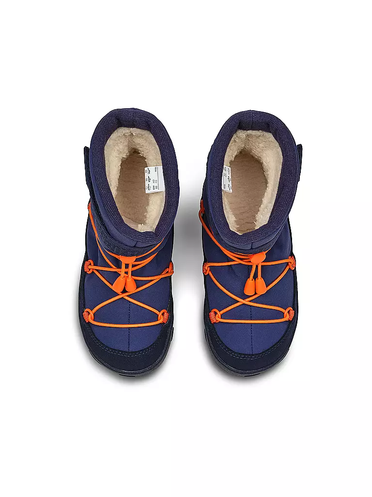 AFFENZAHN | Kinder Winterstiefel  VEGAN SNOWY Elefant | dunkelblau