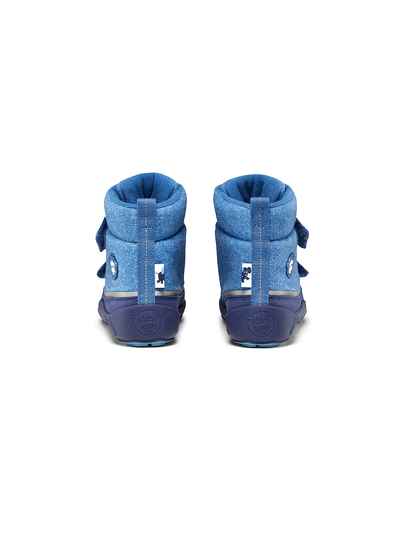 AFFENZAHN | Kinder Winterstiefel WOLLE COMFY Elefant | blau
