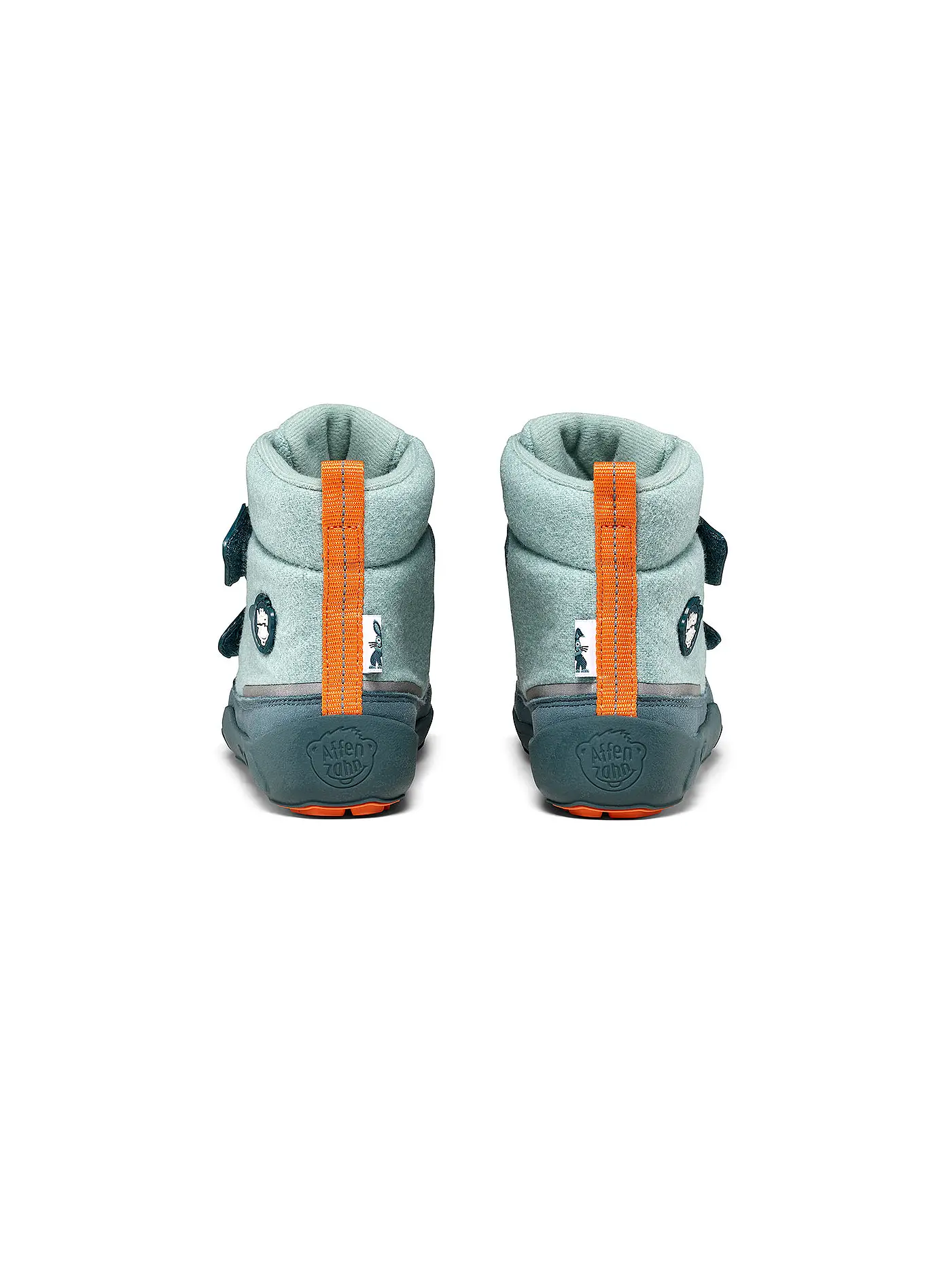 AFFENZAHN | Kinder Winterstiefel WOLLE COMFY Hase | hellblau