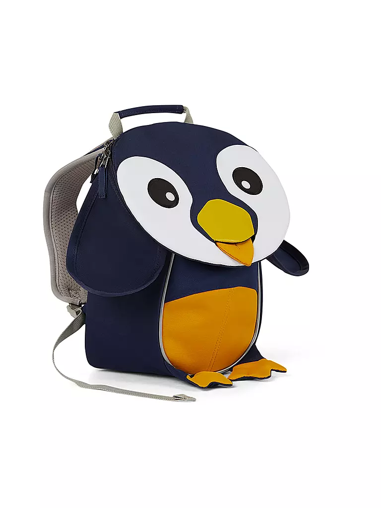 AFFENZAHN | Kinder-Rucksack "Kleine Freunde - Pinguin" | schwarz