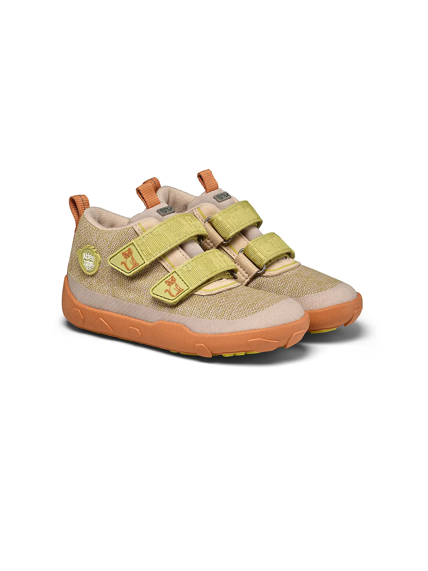 AFFENZAHN | Kinder Barfußschuhe - Übergangsschuhe KNIT HAPPY Tukan | beige