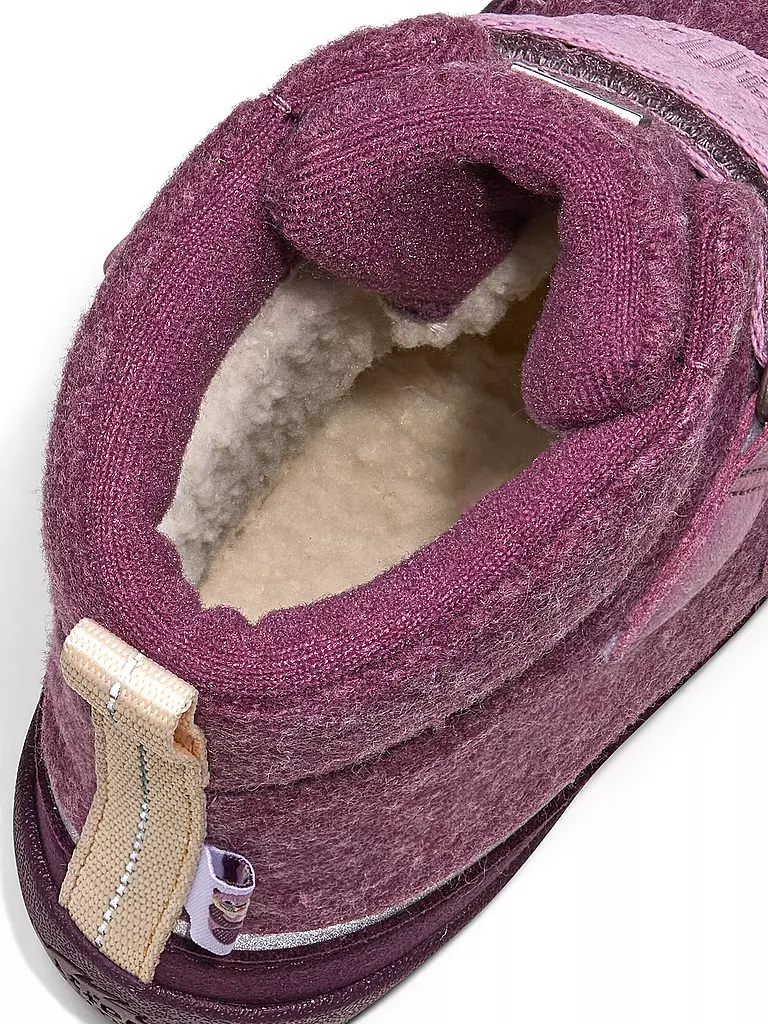 AFFENZAHN | Mädchen Stiefel WOLLE COMFY Otter | dunkelrot