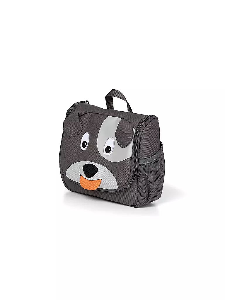 AFFENZAHN | Toilettetasche "Hugo Hund" | grau