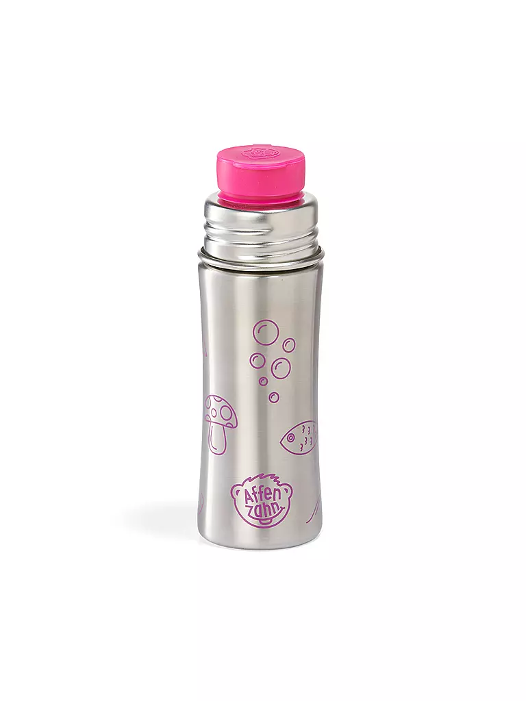 AFFENZAHN | Trinkflasche "Eule" 0,33l (Edelstahl) | pink