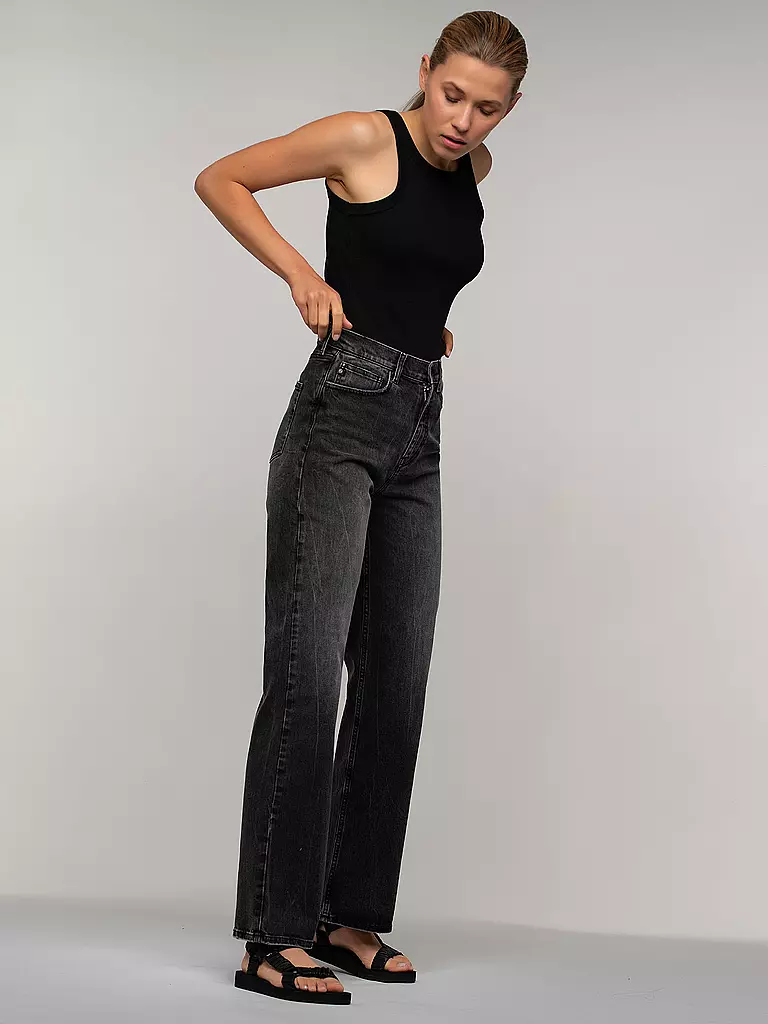 AG | Jeans Wide Leg New Alexxis | schwarz