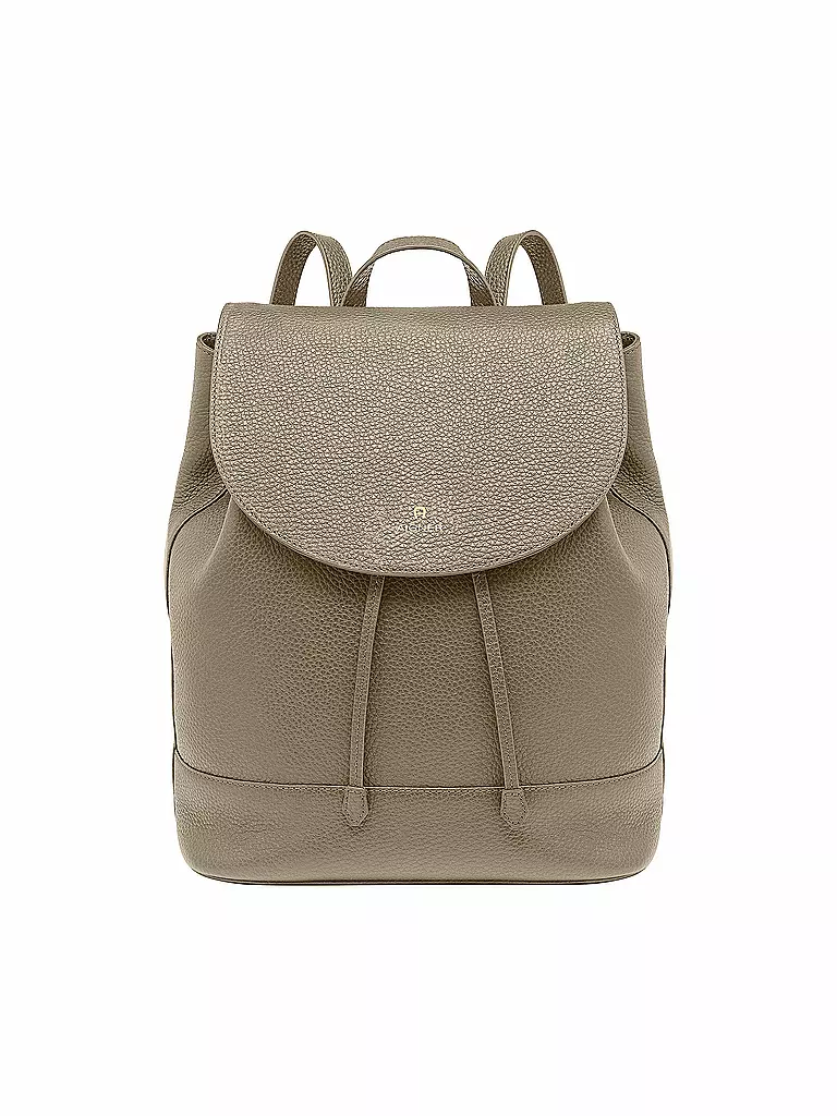 AIGNER | Leder-Rucksack "Ivy" M | grau