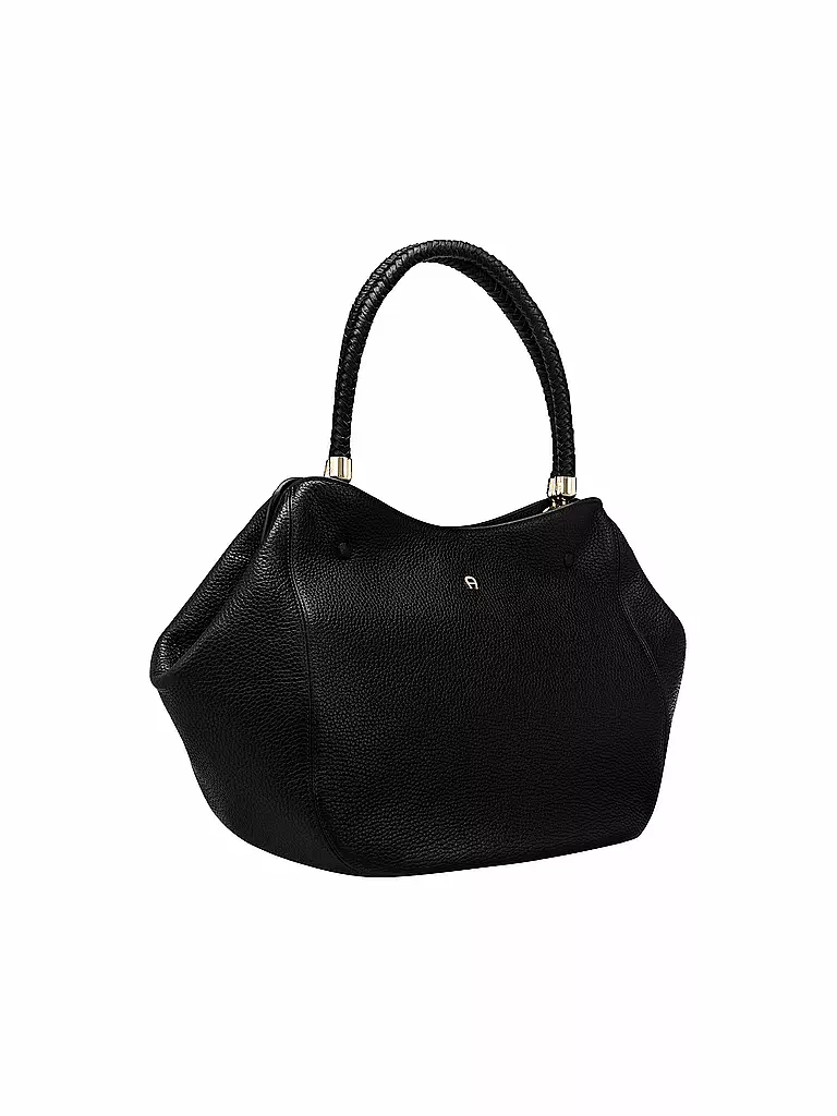 AIGNER | Ledertasche  - Shopper CARRE SOFT Large | schwarz