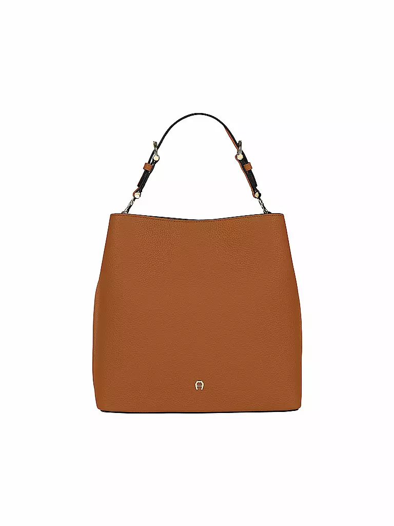 AIGNER | Ledertasche - Bucket Bag DELIA Medium | braun