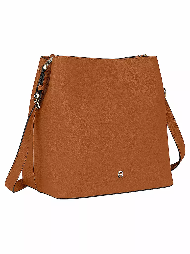 AIGNER | Ledertasche - Bucket Bag DELIA Medium | braun