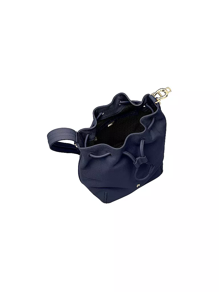 AIGNER | Ledertasche - Bucket Bag PALERMO M | dunkelblau